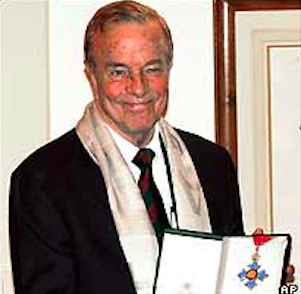 Franco Zeffirelli with his KBE. Credit: BBC/AP