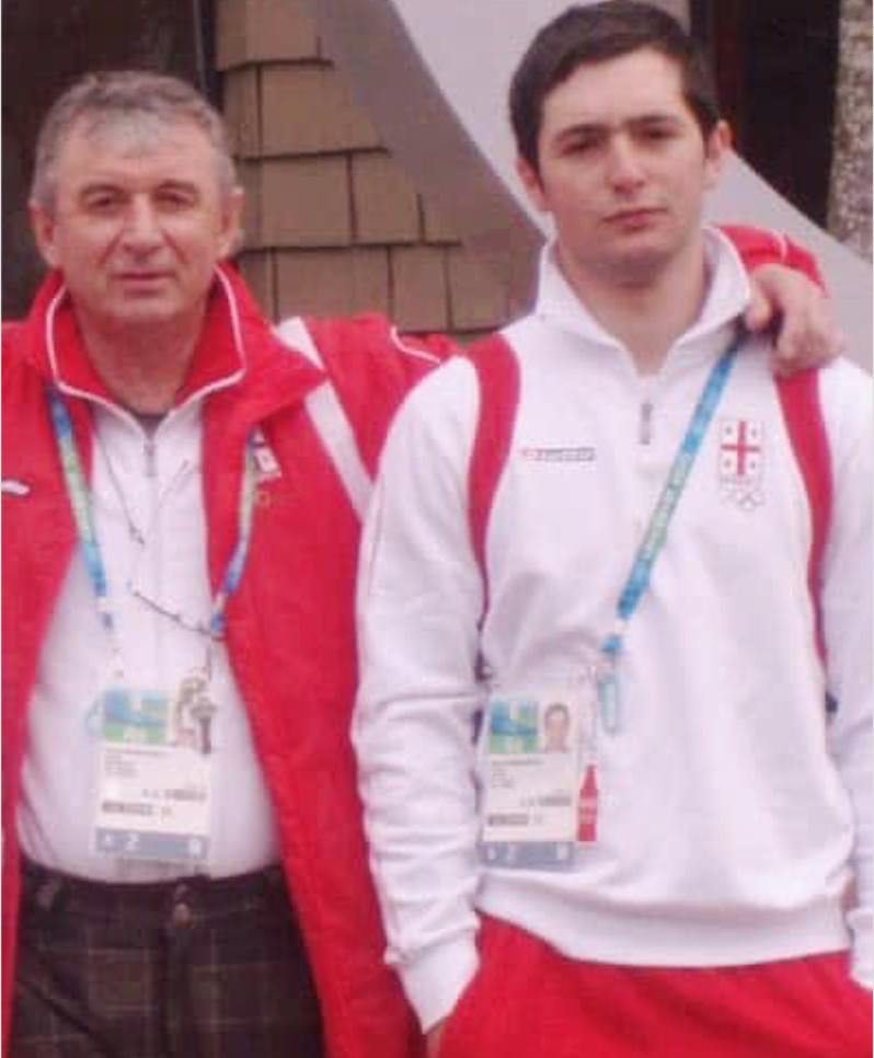 Felix Kumaritashvili (1957-2020) and his nephew Nodar Kumaritashvili (1988-2010). Credit to Mariam Kumaritashvili