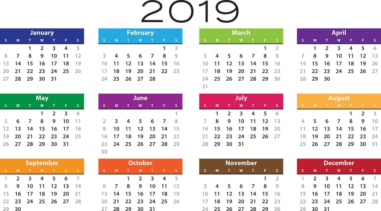 Calendar 2019
