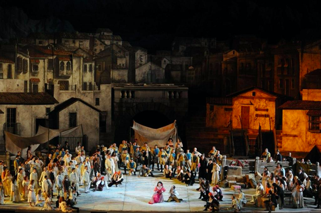 Zeffirelli's debut at the Verona arena with Bizet's Carmen in 1995. Credit: Avvenire