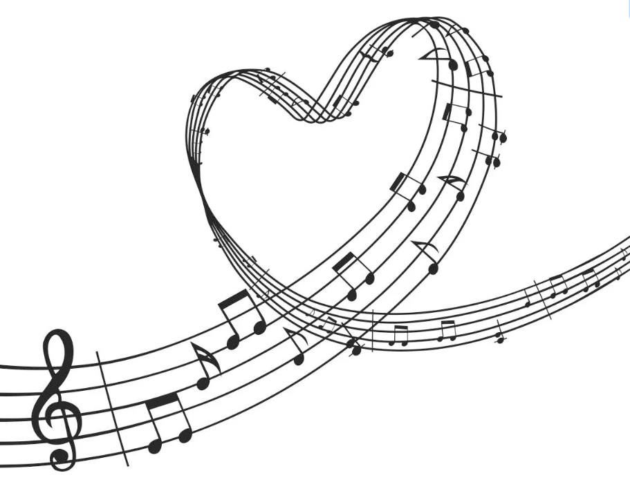 Treble clef heart