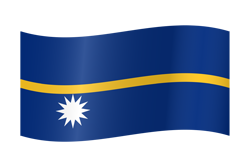 Nauru flag waving